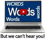 Showing just words in videos?
